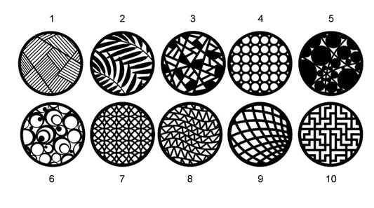 Round patterned laser cut unfinished coasters 3.5 inches - Set of 10 - made of high quality plywood - table decor, Modern coasters