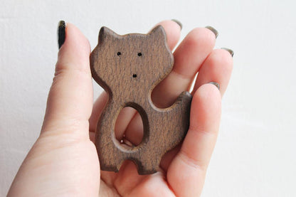 Squirrel-teether, natural, eco-friendly - Natural Wooden Toy - Teether - Handmade wooden teether - squirrel