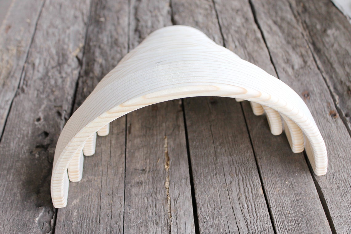 Wooden Rainbow Stacker, Beech Wood Rainbow Decor, Handmade Rainbow Arch, Waldorf Inspired Wooden Decor, DIY Craft Blank