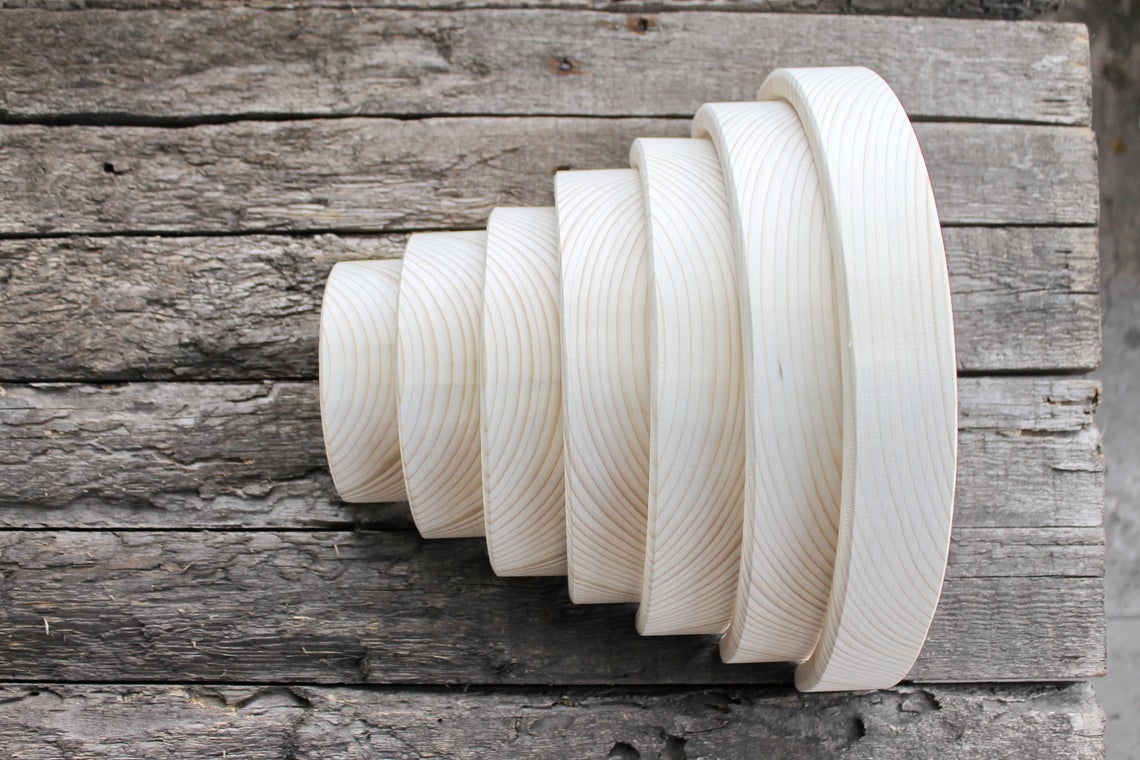Wooden Rainbow Stacker, Beech Wood Rainbow Decor, Handmade Rainbow Arch, Waldorf Inspired Wooden Decor, DIY Craft Blank