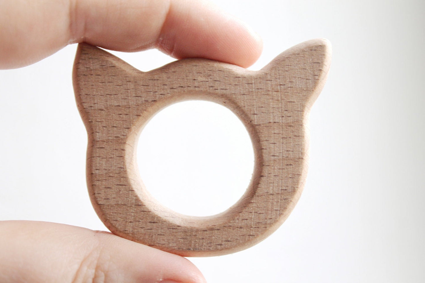 Cat-teether, natural, eco-friendly - Natural Wooden Toy - Teether - Handmade wooden teether - CAT