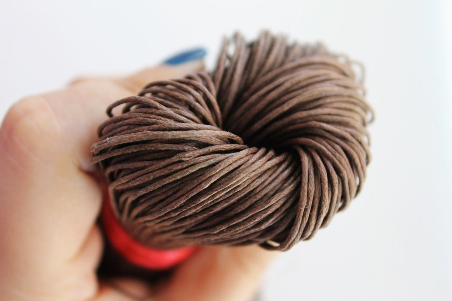 Brown (light) Wax Cotton Cord 1 mm 10 meters - 10,9 yards or 32,8 feet