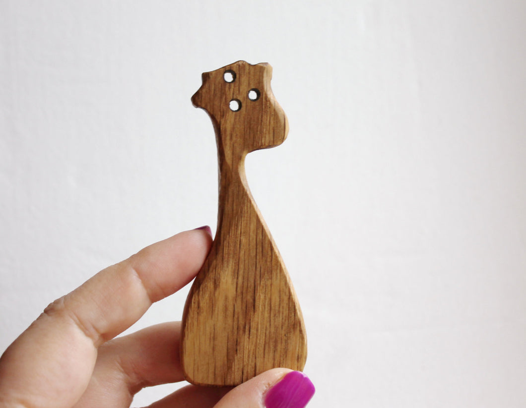 Giraffe-pendant - 2 - Teether - natural, eco friendly - made of OAK