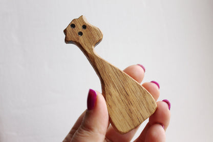 Giraffe-pendant - 2 - Teether - natural, eco friendly - made of OAK