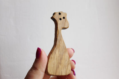 Giraffe-pendant - 2 - Teether - natural, eco friendly - made of OAK