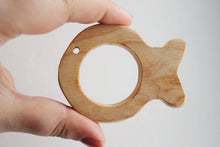 Load image into Gallery viewer, Fish-teether made of ASH wood, natural, eco-friendly - Natural Wooden Toy - Ash wood Teether - Handmade wooden teether
