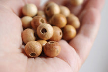 Load image into Gallery viewer, Juniper aroma beads 12 mm Natural polished - 10 pcs - eco friendly
