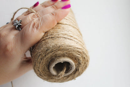 Jute twine - 200 m - 218 yards - natural cord - rustic cords, eco friendly, craft supplies, gift wrapping