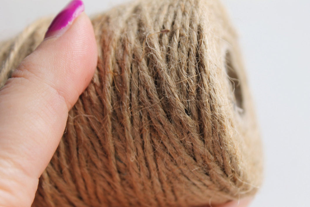 Jute twine - 200 m - 218 yards - natural cord - rustic cords, eco friendly, craft supplies, gift wrapping