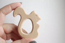 Load image into Gallery viewer, Squirrel-teether, natural, eco-friendly - Natural Wooden Toy - Teether - Handmade wooden teether - squirrel
