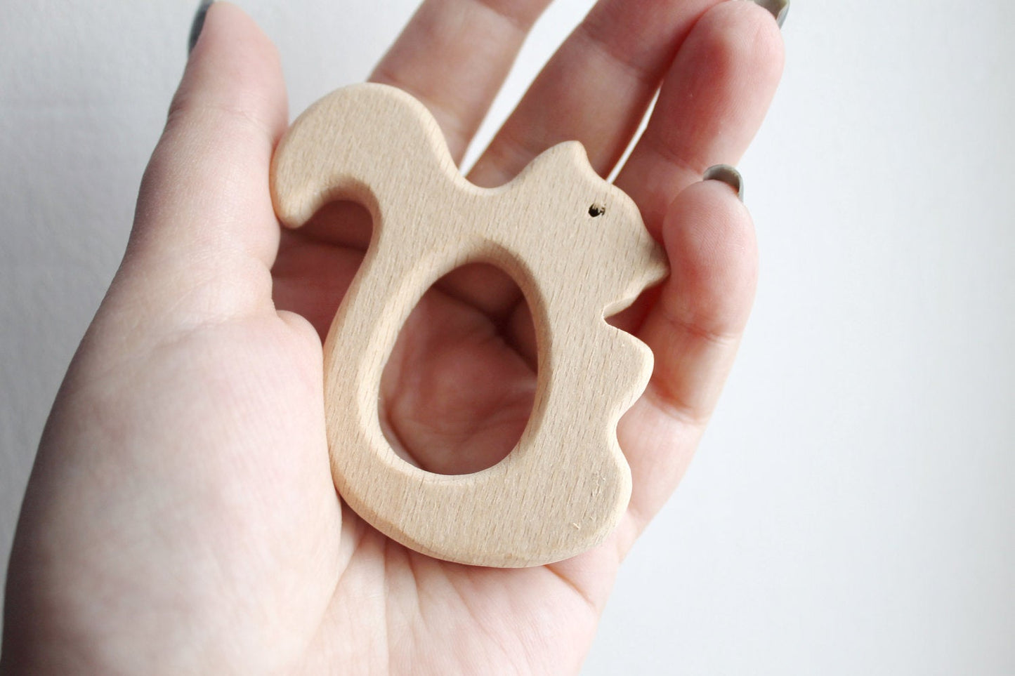 Squirrel-teether, natural, eco-friendly - Natural Wooden Toy - Teether - Handmade wooden teether - squirrel