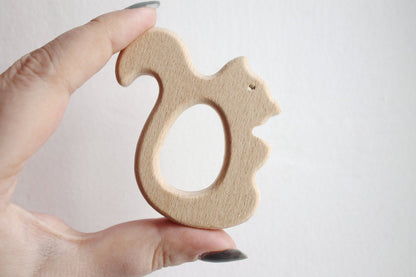 Squirrel-teether, natural, eco-friendly - Natural Wooden Toy - Teether - Handmade wooden teether - squirrel