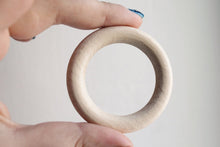 Load image into Gallery viewer, Unfinished Wooden rings - 50 mm (1.97&quot;)  - wooden connector - natural eco friendly - 5 pcs - made of  beech wood
