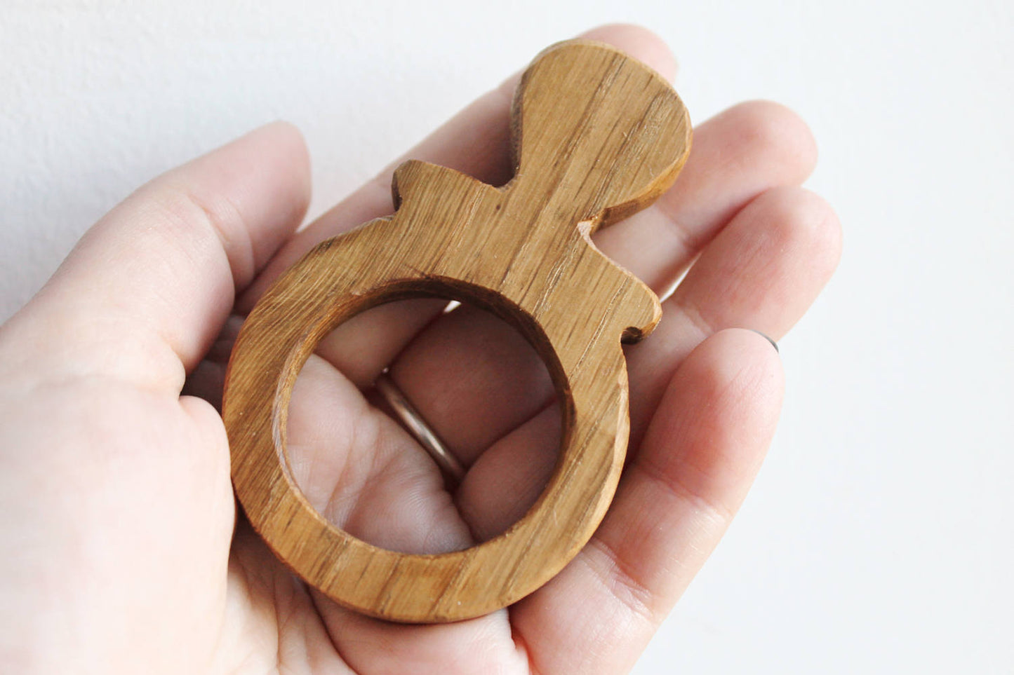 Nipple-teether, natural, eco-friendly - Natural Wooden Toy - Oak Teether - Handmade wooden teether