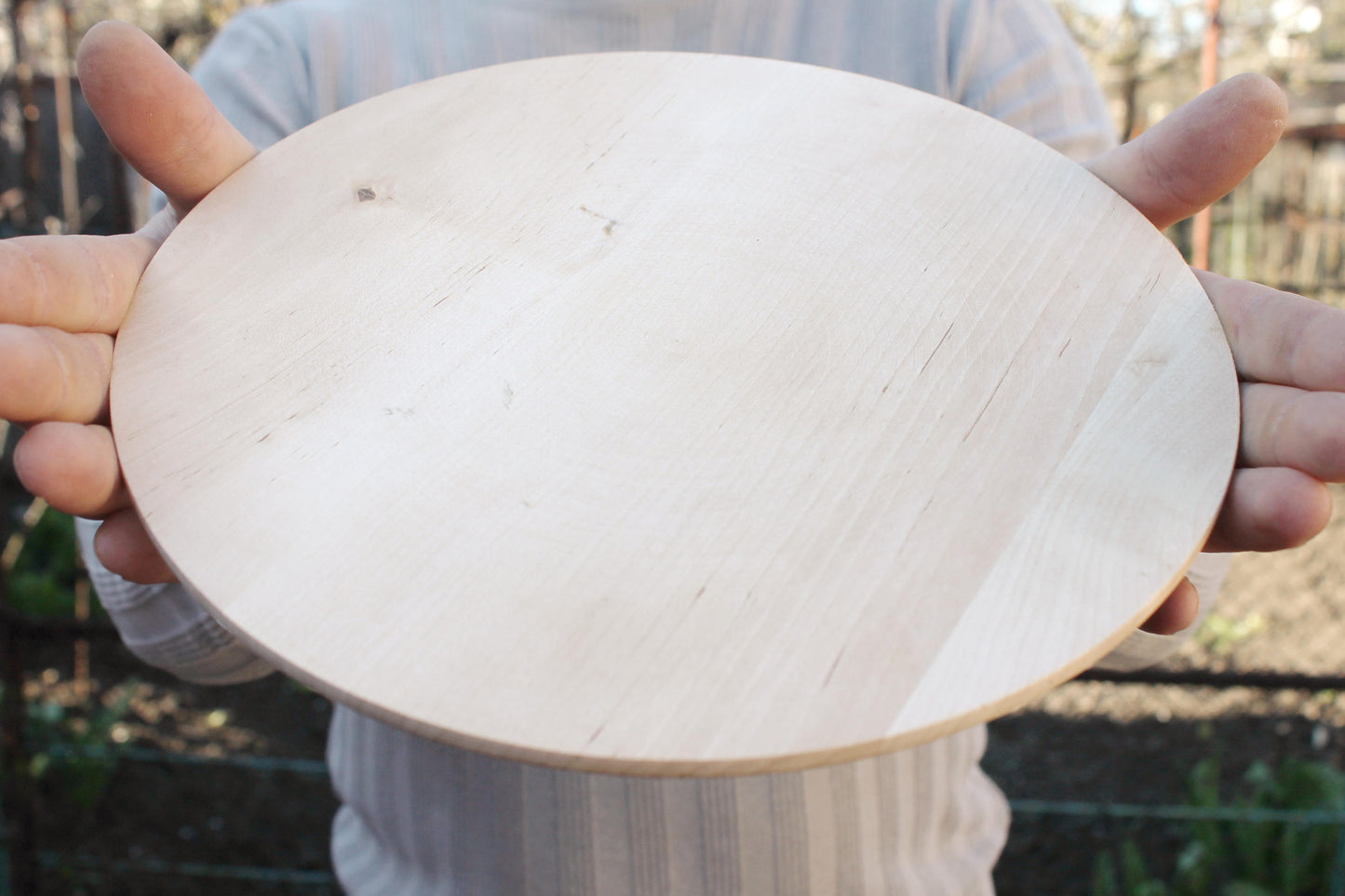 Wooden plate 20 cm 7.87 inch unfinished natural eco friendly