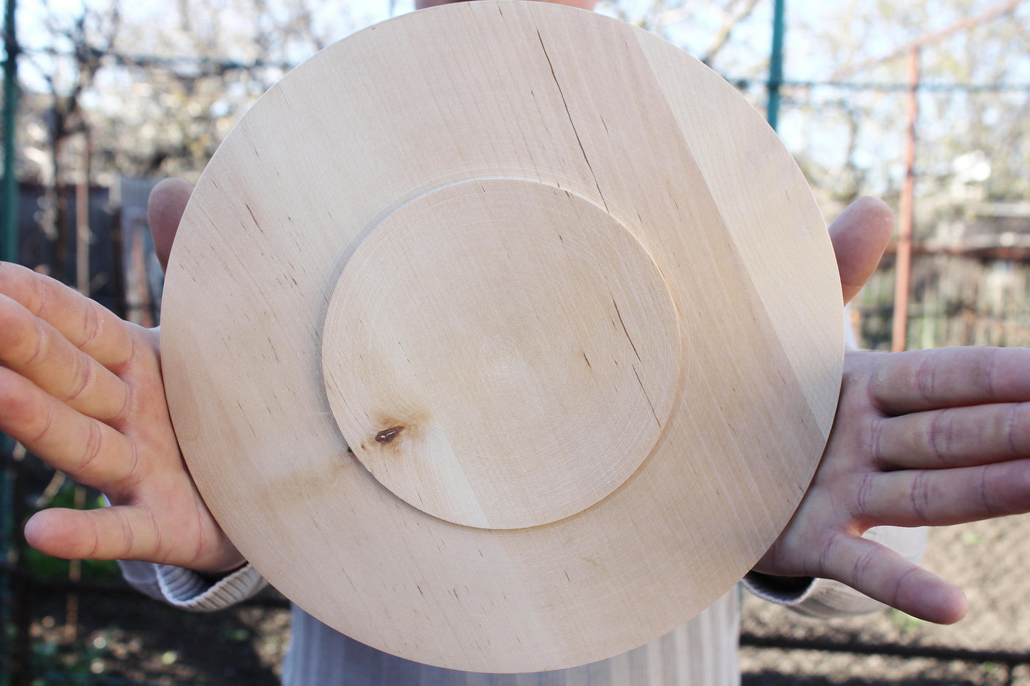 Wooden plate 20 cm 7.87 inch unfinished natural eco friendly