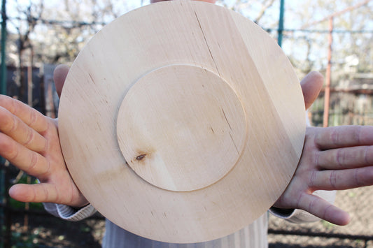 Wooden plate 20 cm 7.87 inch unfinished natural eco friendly