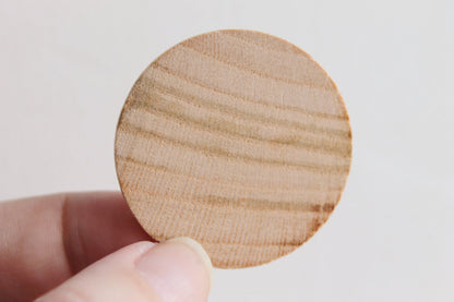 40 mm (1,57") Unfinished Wooden Circles (pendant)  - natural eco friendly - 5 pcs - made of walnut or cherry wood