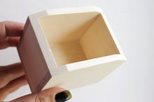 Load image into Gallery viewer, Unfinished wooden square box 77x57 mm - natural eco-friendly - made of beech wood
