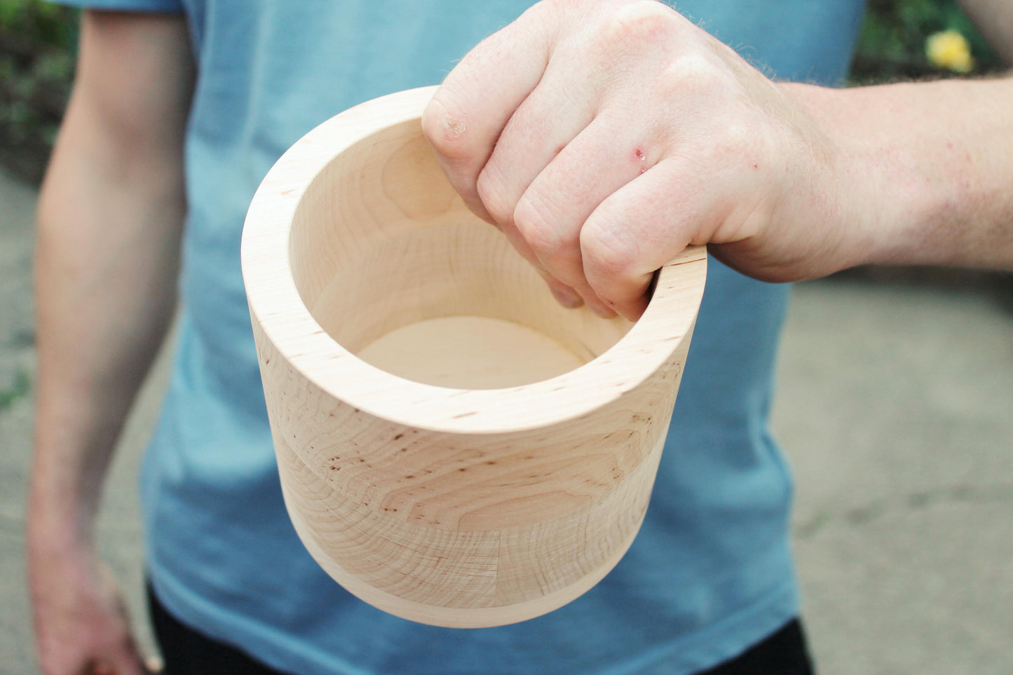 Round Alder Wood Box with Lid 120mm (4.72") – Unfinished Wooden Storage Container for Crafts, Sewing, Jewelry or DIY Projects
