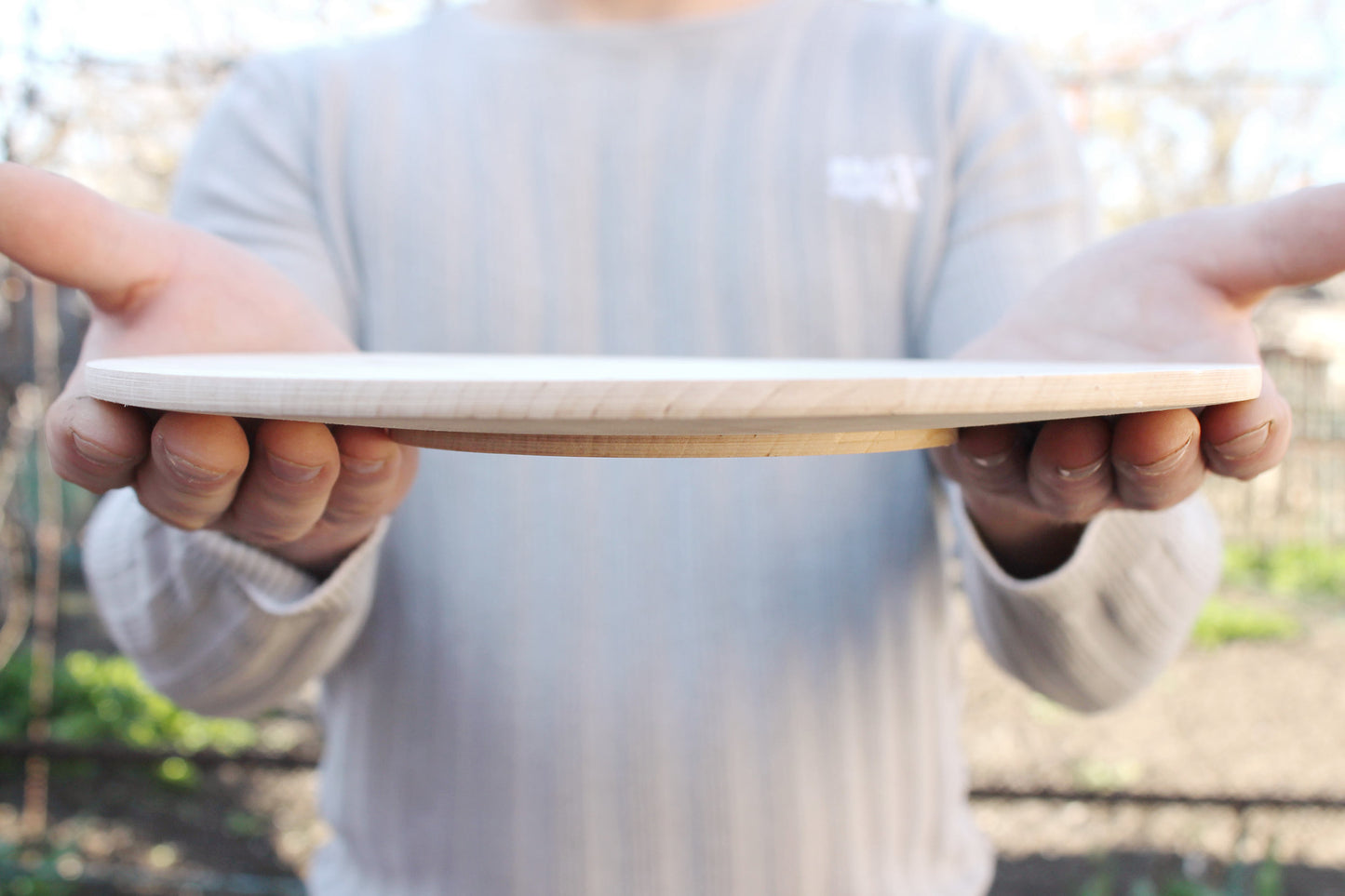 Wooden plate 20 cm 7.87 inch unfinished natural eco friendly