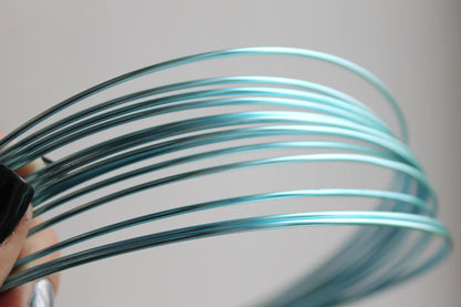 Aluminum wire Baby Blue  - diameter 1.5 mm - 5 meters - Jewelry Craft Wire Wrapping - 17