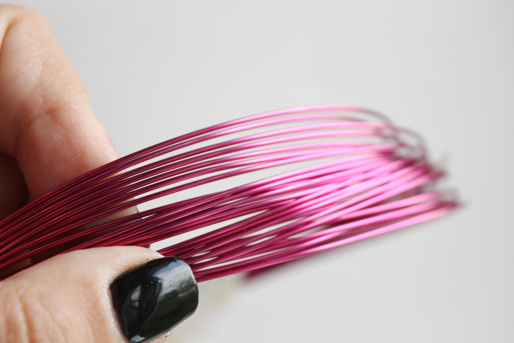 Aluminum wire Dark pink - diameter 1 mm - 10 meters - Jewelry Craft Wire Wrapping - 07