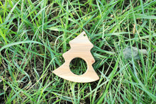 Load image into Gallery viewer, Juniper teether- Christmas tree - eco-friendly wooden toy - made of aroma juniper wood
