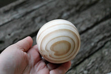 Load image into Gallery viewer, 75 mm (pine wood) big wooden bead (wooden ball) WITHOUT hole - natural eco friendly
