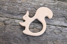 Load image into Gallery viewer, Squirrel-teether, natural, eco-friendly - Natural Wooden Toy - Teether - Handmade wooden teether - squirrel-1
