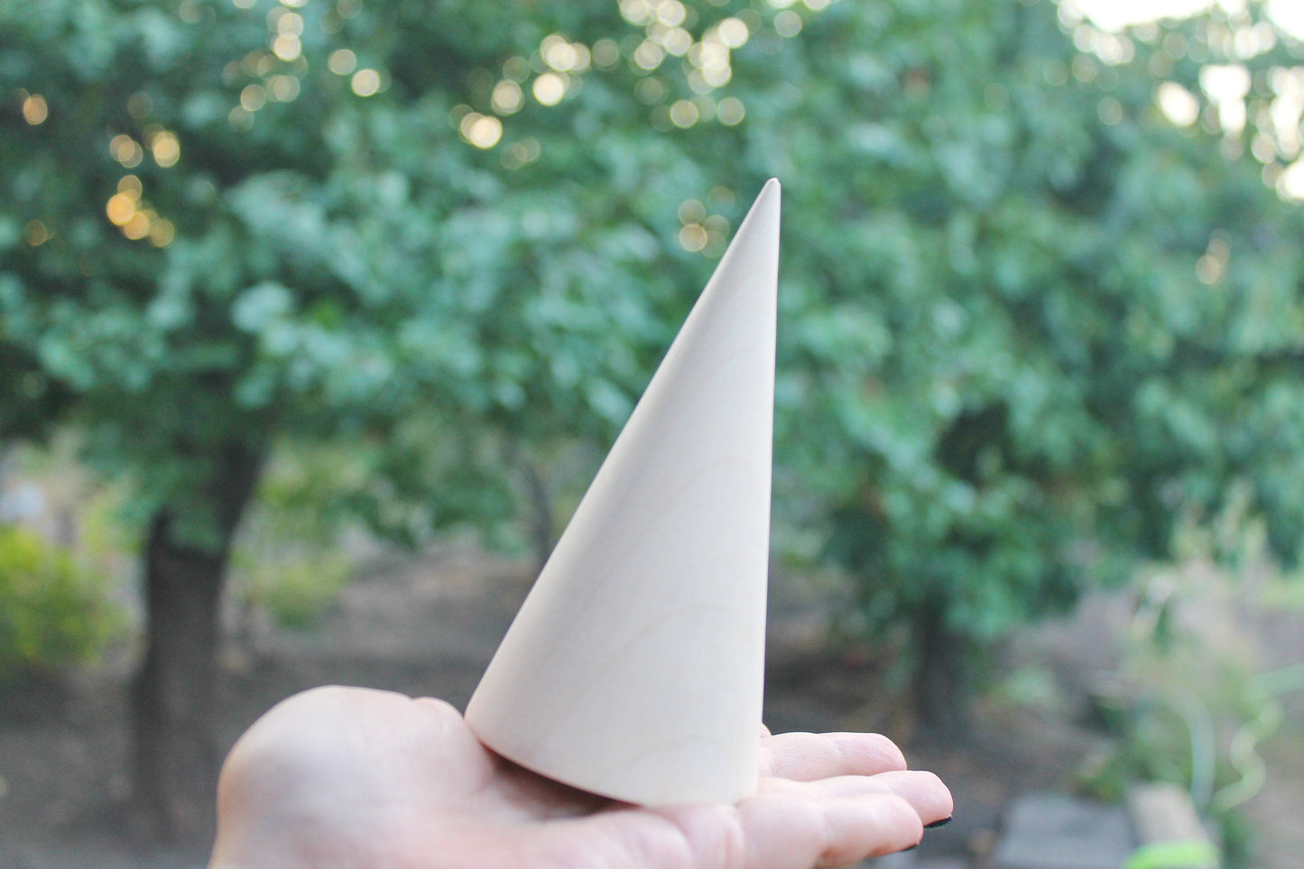 Big wooden cones 120 mm x 60 mm - natural eco-friendly - beech wood