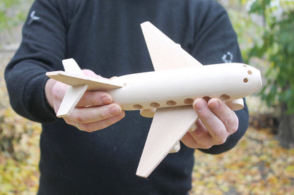 Wooden plane - Boeing, wooden toy, made of eco friendly beech wood - toy for kids - wooden model