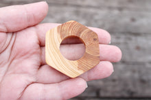 Load image into Gallery viewer, Set of 2 juniper wooden big nut 42-50 mm - natural eco friendly - kids necklace - aroma juniper
