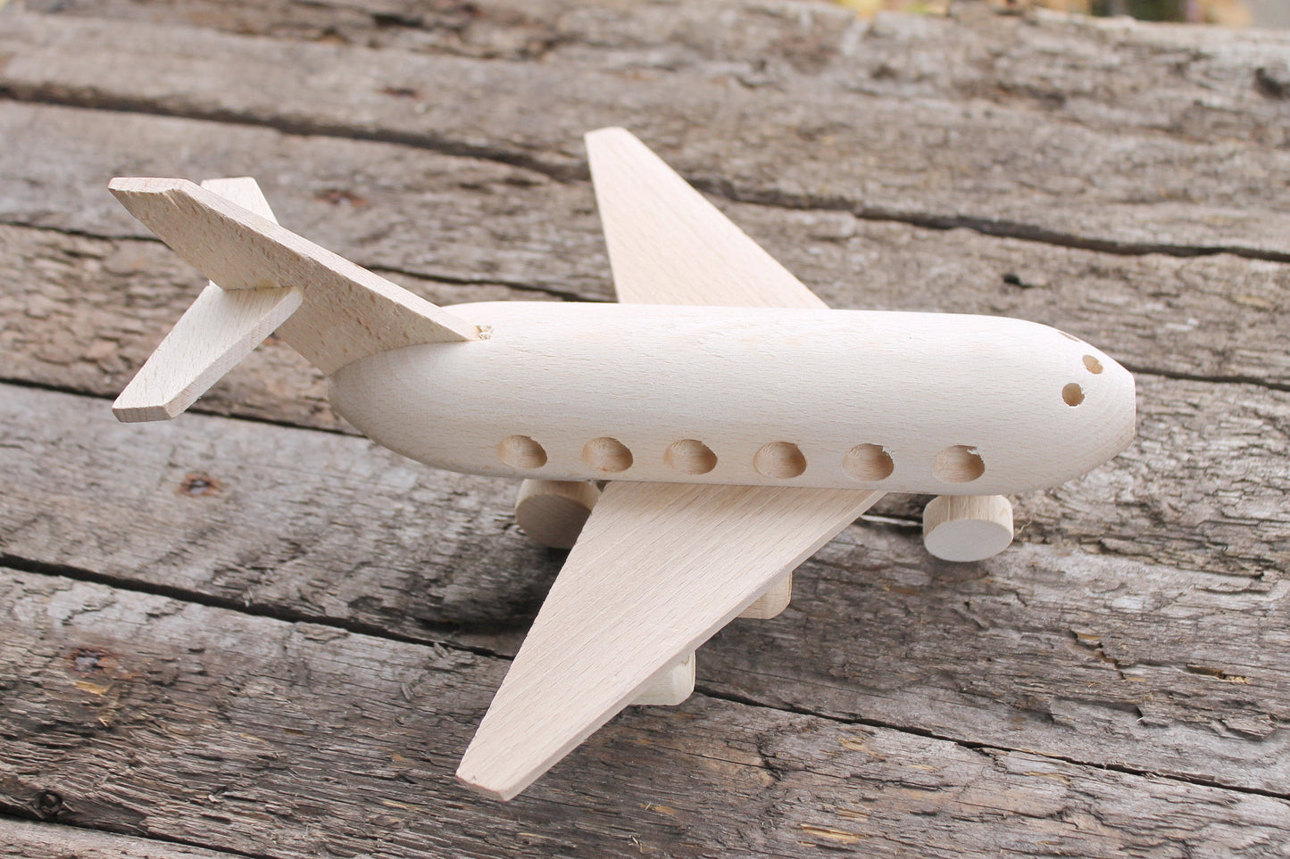 Wooden plane - Boeing, wooden toy, made of eco friendly beech wood - toy for kids - wooden model