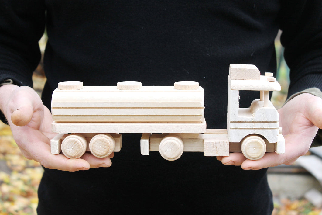 Machine-track, fura, 275 mm - wooden toy, made of eco friendly beech tree - wooden car - wooden car for kids