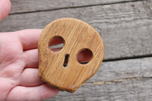 Load image into Gallery viewer, Scull - OAK-teether, natural, eco-friendly - Natural Wooden Toy - Oak Teether - Handmade wooden teether
