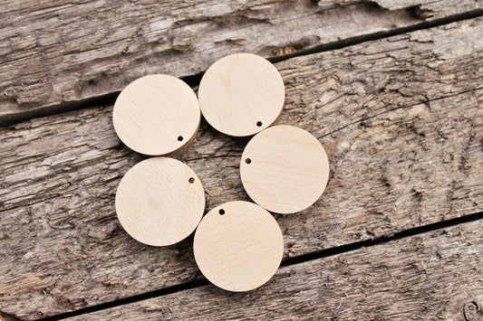 SET OF 5 - Pendant blank - circle blanks Necklace or Earrings - pure blank