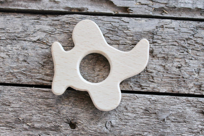 Plane-teether, natural, eco-friendly - Natural Wooden Toy - beech Teether - Handmade wooden teether