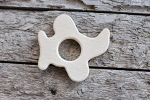 Load image into Gallery viewer, Plane-teether, natural, eco-friendly - Natural Wooden Toy - beech Teether - Handmade wooden teether
