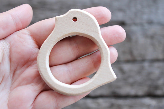 Bird-teether, natural beech teether, eco-friendly - Natural Wooden Toy - Teether - Handmade wooden teether