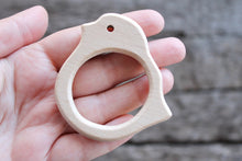 Load image into Gallery viewer, Bird-teether, natural beech teether, eco-friendly - Natural Wooden Toy - Teether - Handmade wooden teether
