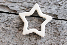 Load image into Gallery viewer, Star-teether made of beech wood, natural, eco-friendly - Natural Wooden Toy - Handmade wooden teether
