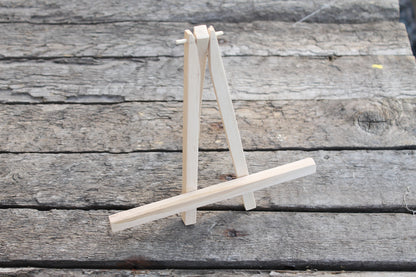 20 cm Easel - unfinished wooden easel, miniature painting, ACEO painting supply - 7,9"