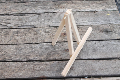 20 cm Easel - unfinished wooden easel, miniature painting, ACEO painting supply - 7,9"