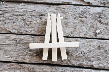 Miniature Easel - unfinished wood easel, miniature painting, ACEO painting supply