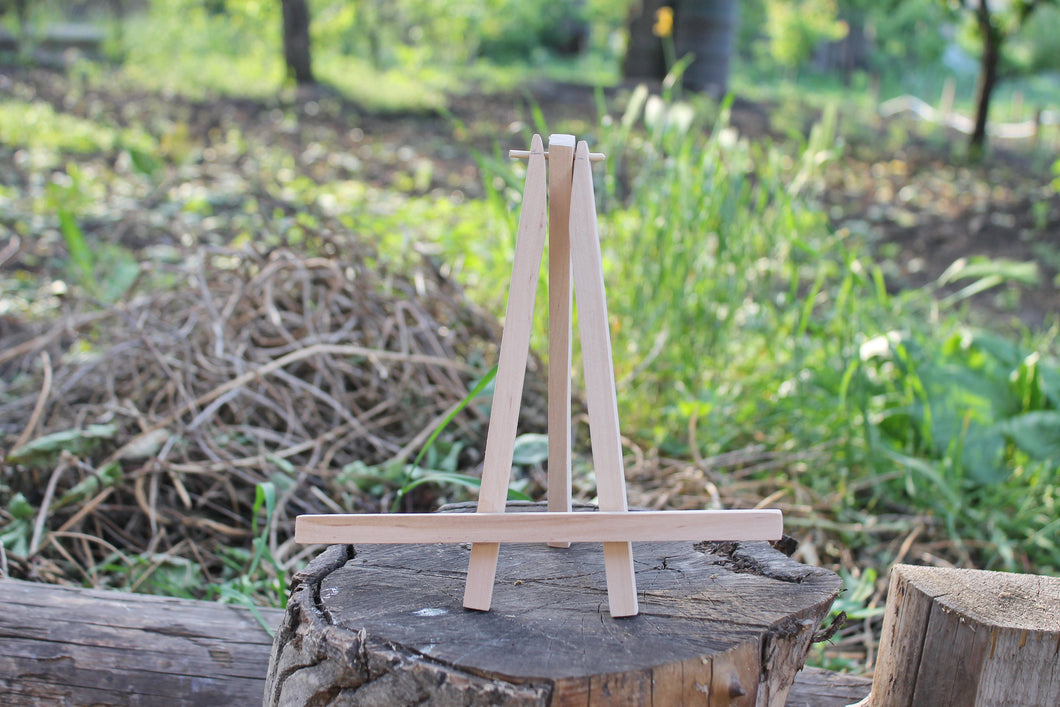 20 cm Easel - unfinished wooden easel, miniature painting, ACEO painting supply - 7,9