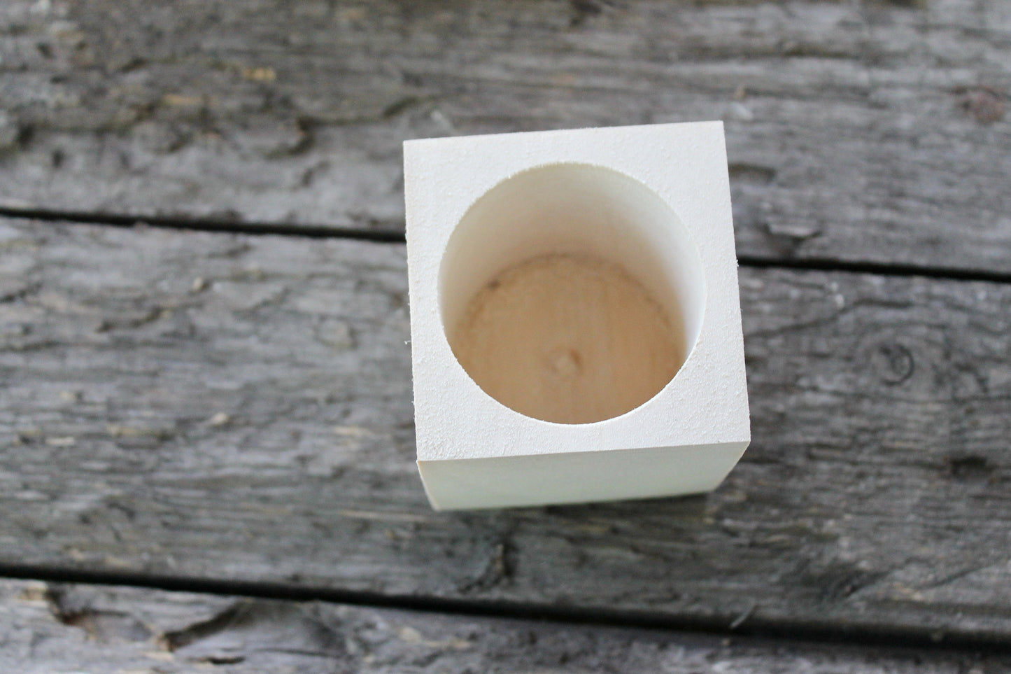 55 mm - Square unfinished wooden box - without lid - natural, eco friendly - 2.2 inches - Wedding ring box