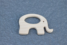 Load image into Gallery viewer, Elephant-teether, natural, eco-friendly - Natural Wooden Toy - Beech Teether - Handmade wooden teether
