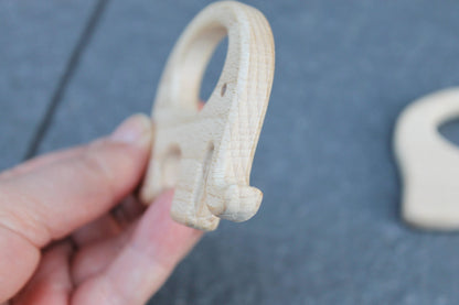 Elephant-teether, natural, eco-friendly - Natural Wooden Toy - Beech Teether - Handmade wooden teether