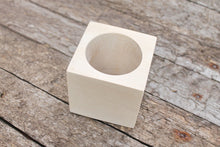 Load image into Gallery viewer, 90 mm BIGest Wooden square bangle unfinished - natural eco friendly - Linden wood
